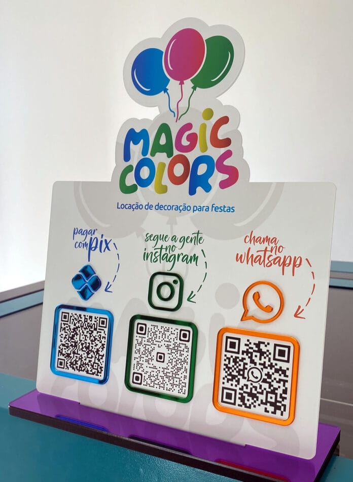 Placa QR code personalizada - Ideia Minha Custom Store