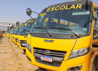 Educação ganha reforço de 115 ônibus para transporte de alunos da rede pública novos ônibus escolares GDF