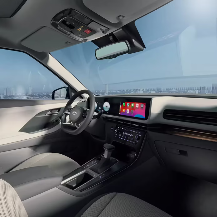 interno-creta-critica.avif Visão interna do Novo CRETA com acabamento de couro.