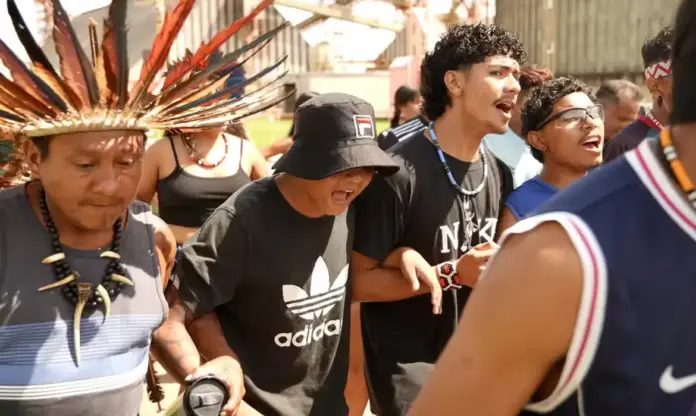 Índios-Coletivo Apoena Audiovisual-Divulgação Hidrovias PND: indígenas ocupam área da Cargill no Porto de Santarém e cobram revogação do Decreto 12.600 com consulta prévia