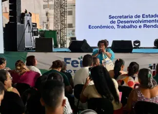Feira no Riacho Fundo une renda, capacitação e campo Palestra n a Feira do Trabalho e do Campo