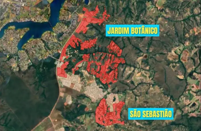 Mapa da cidade de São Sebastião DF