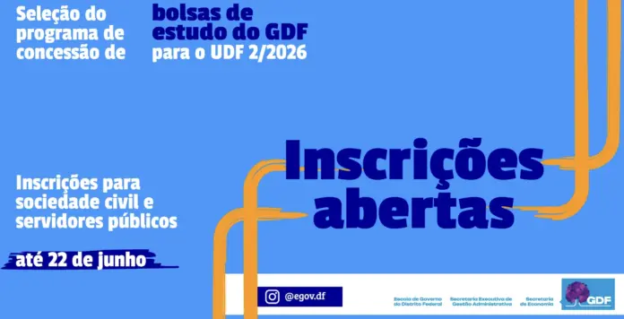Programa de bolsas de estudo- Divulgação-Agência Brasília Banner do programa de bolsas de estudos GDF