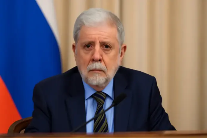 celso-amorim-pretexto-para-intervencao-featured Celso Amorim speaking in Moscow, condemning the excuse for intervention as unacceptable during a diplomatic meeting.