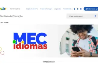 MEC Idiomas abre aulas grátis de inglês e espanhol Print Screen/Site MEC - Mec idiomas