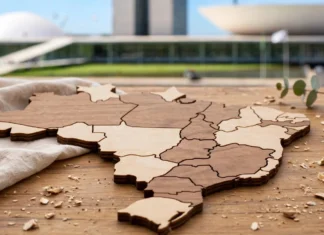 Estados dão força ao PL no primeiro turno Mapa representativo do Brasil dividido em estados